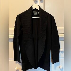 100% Cashmere black open style cardigan. Medium. By Lauren/Ralph Lauren.